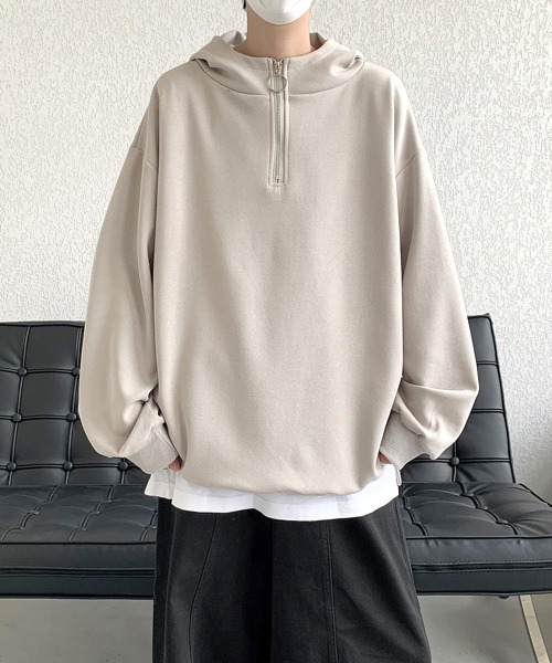 パーカー 「FVLMEN」halfzip sweat pullover parker/ハーフジップ
