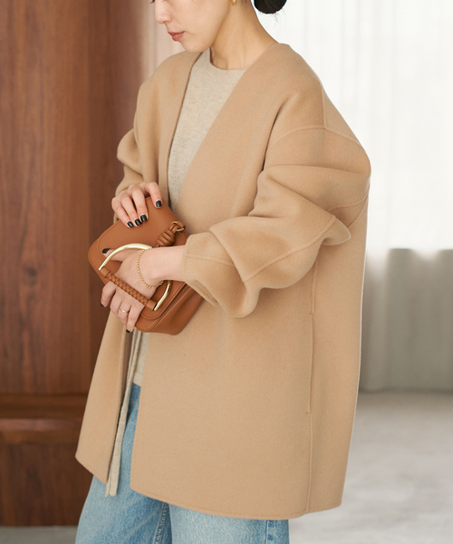 plage（プラージュ） ノーカラーコート コート HAMILTON Cardigan