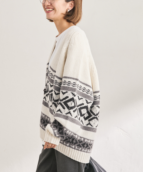 FRAMeWORK（フレームワーク） カーディガン 「追加」ジャガード