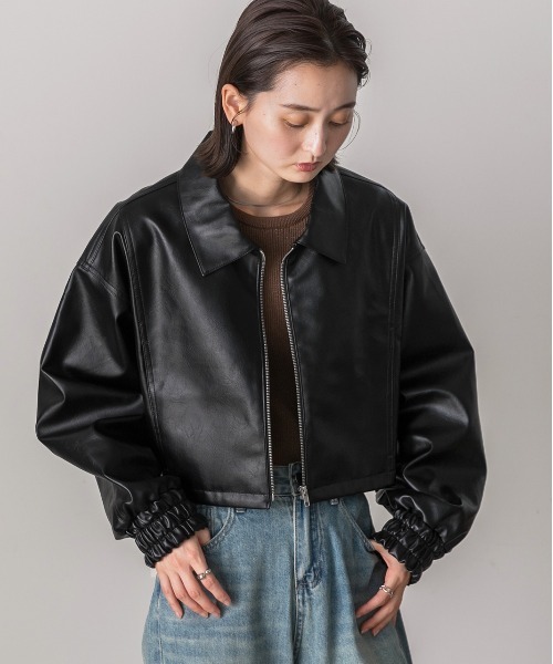 ad thie（アドティエ） レザージャケット ライダース ショート