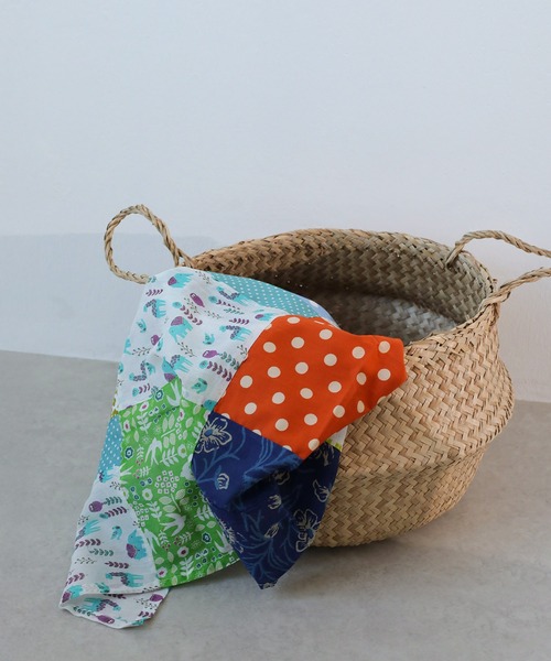 ブランケット パッチワーク ハンドメイド マルチカバー 100cm×100cm