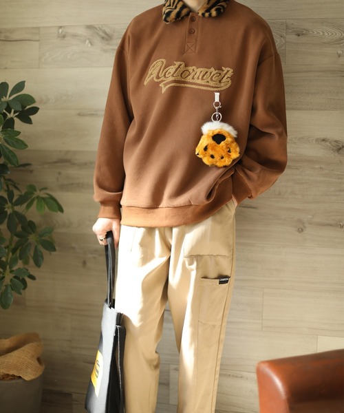 トレーナー スウェット 「HOOK」タイガーファー襟ポロシャツ風