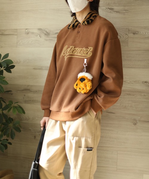 トレーナー スウェット 「HOOK」タイガーファー襟ポロシャツ風