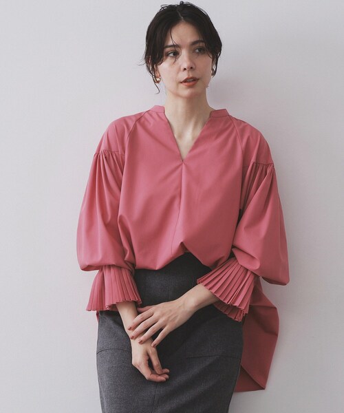 OPAQUE.CLIP（オペークドットクリップ） ブラウス シャツ プリーツ