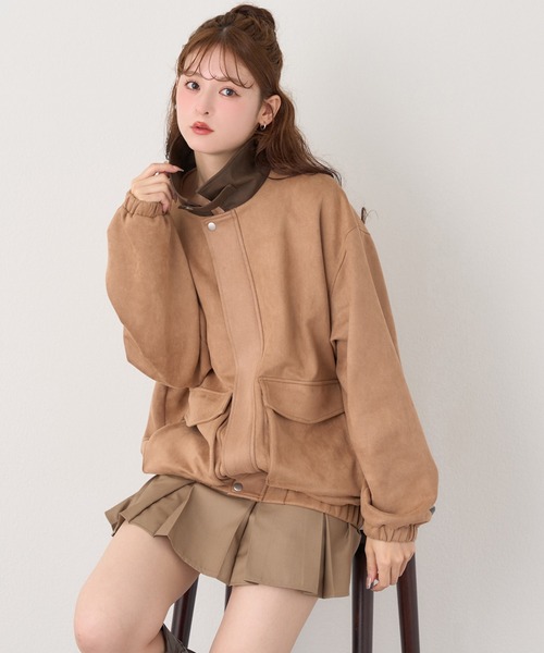 one after another NICE CLAUP ブルゾン アウター フェイクレザー