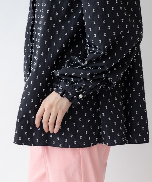 Sono（ソーノ） ブラウス シャツ 「SONO/ソーノ」プチリボンジャガード