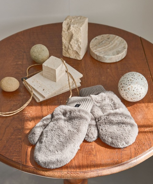 niko and…（ニコアンド） 手袋 オリジナルフェイクファーボア