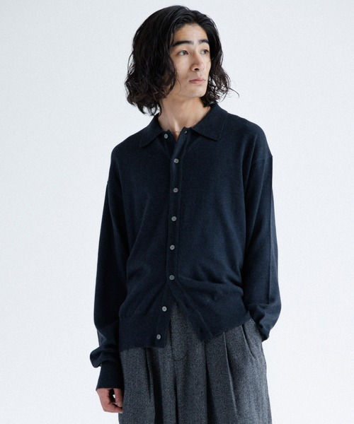 SINSS カーディガン Knit polo cardigan / ニットポロカーディガン