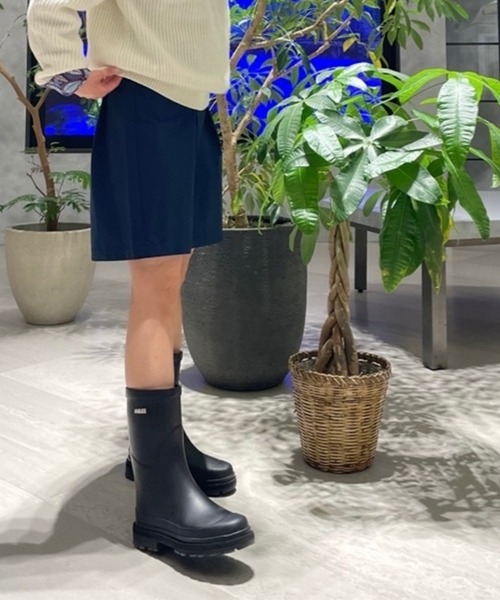 AIGLE（エーグル） 長靴 レインブーツ チャンキーヒール ミッドレイン