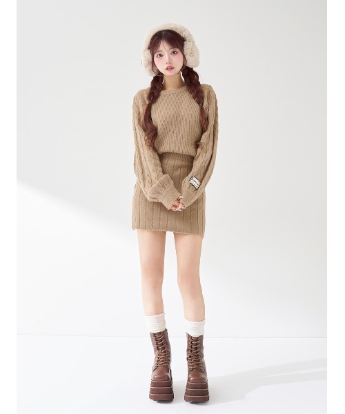 Darich（ダーリッチ） ワンピース ハートオープンニットミニワンピース