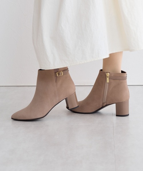 HIMIKO ブーツ 「Made in Japan」「撥水」5.5cmヒールベルトデザイン