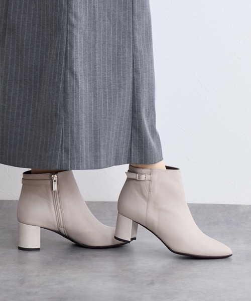 HIMIKO ブーツ 「Made in Japan」「撥水」5.5cmヒールベルトデザイン