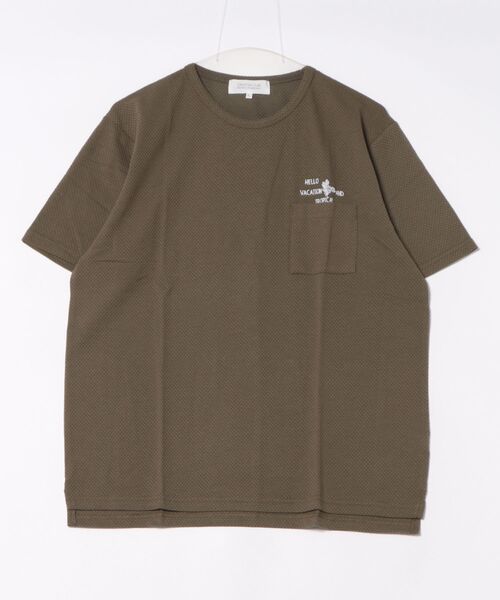 STYLEBLOCK（スタイルブロック） tシャツ ポップコーン編みロゴ刺繍胸