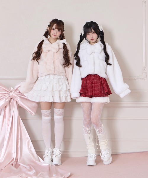 Honey Cinnamon（ハニーシナモン） コート アウター ビジュー衿エコ