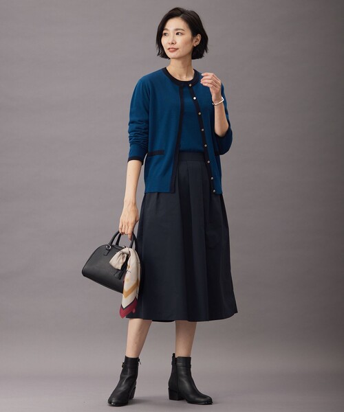 J.PRESS（J.プレス） アンサンブル 「洗える」トリムツイン ニット