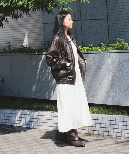 Ray BEAMS（レイ ビームス） ブルゾン アウター フェイクレザー