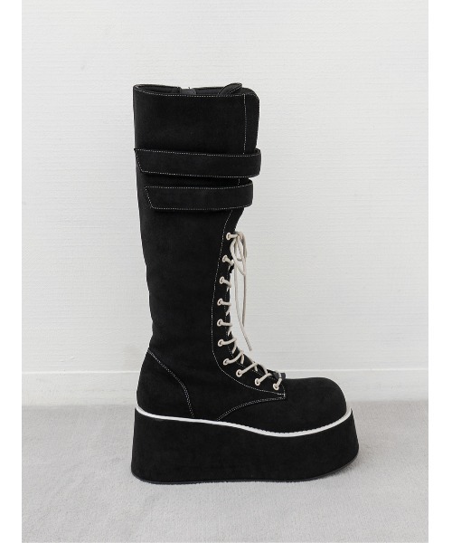 Darich（ダーリッチ） ブーツ Dロゴボリュームステッチロングブーツ