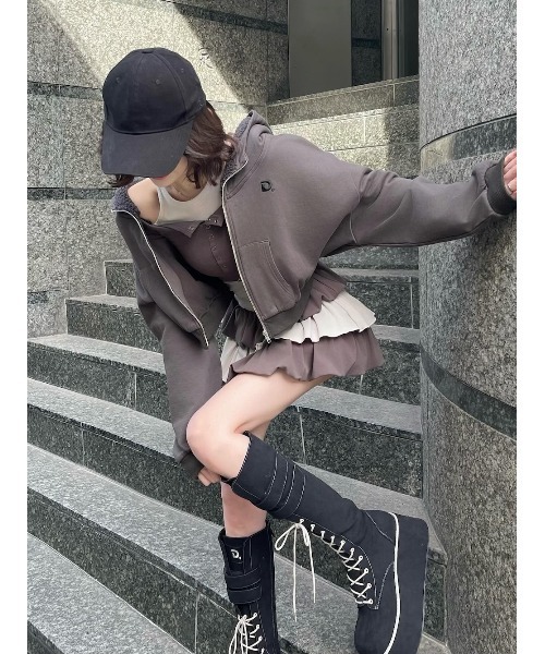 Darich（ダーリッチ） ブーツ Dロゴボリュームステッチロングブーツ