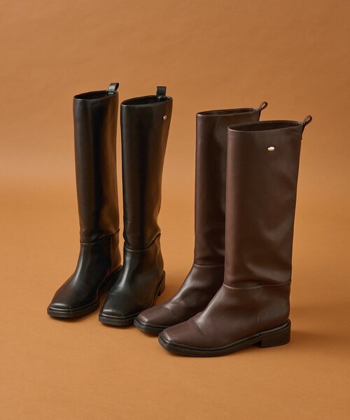 mystic（ミスティック） ブーツ スクエアトゥロングブーツ レディース