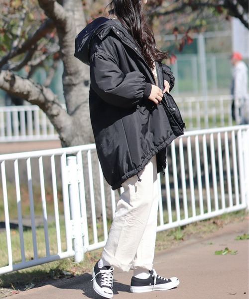 コート モッズコート ミドル丈 ドローコード フード付き : ZOZOTOWN