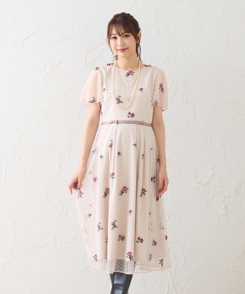 Rose Tiara（ローズティアラ） ワンピース チュール刺繍ワンピース