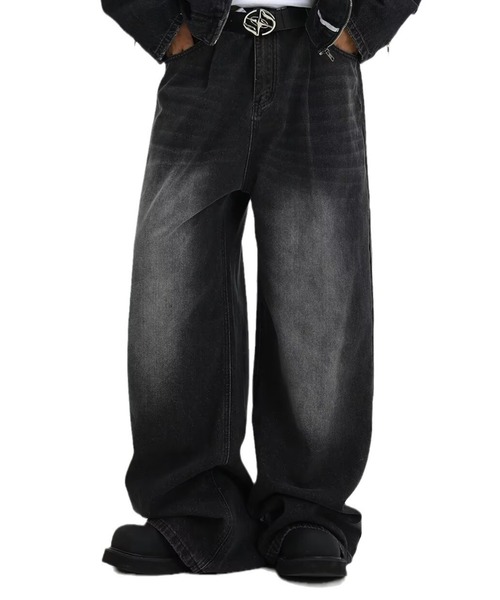 ジーンズ Smog Beam Baggyセンターフェードバギーデニム メンズ