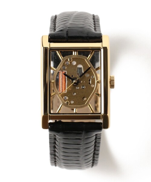 BEAMS（ビームス） 腕時計 スケルトン スクエア ウォッチ メンズ