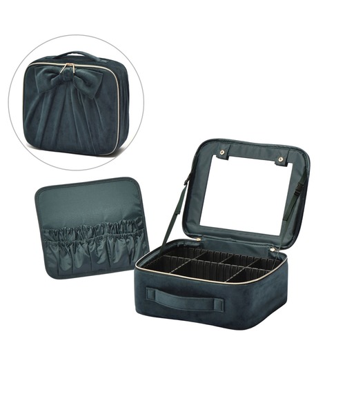 Francfranc（フランフラン） ポーチ ベロアリボン メイクバッグ