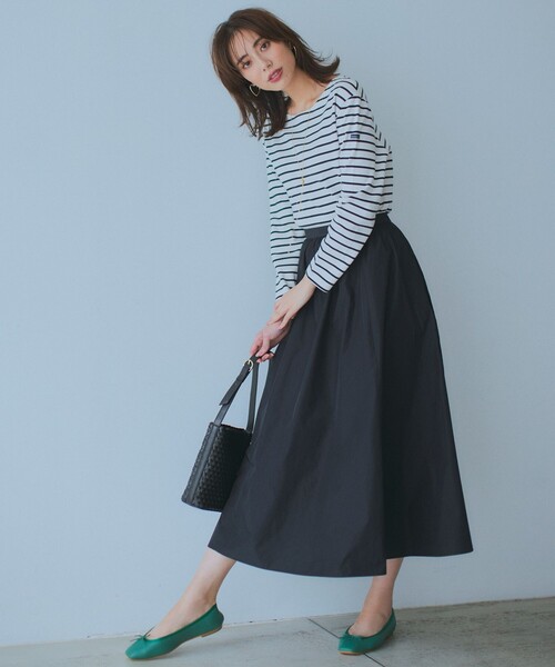 23区（ニジュウサンク） スカート 「洗える」ルミエールタフタ フレア