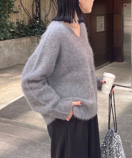 fredy emue（フレディエミュ） ニット セーター FOX混Vネックニット