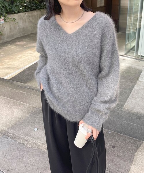 fredy emue（フレディエミュ） ニット セーター FOX混Vネックニット