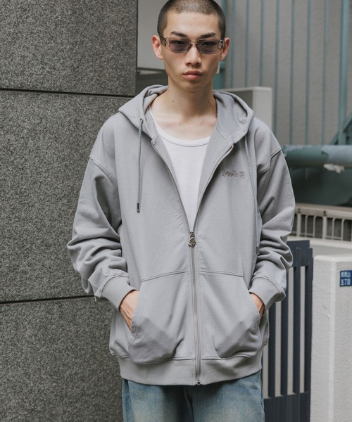 TREASURE フーディー M グレー 未開封 PLUSE ON パーカー ジップアップ