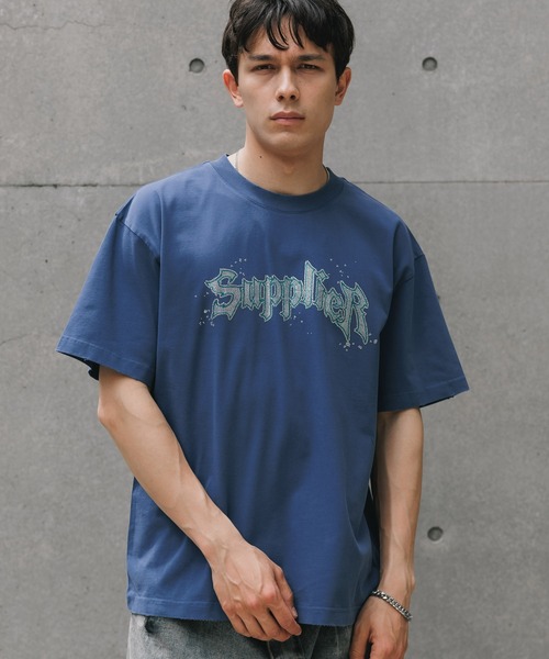 SUPPLIER（サプライヤー） tシャツ Splash Rhinestone Iron Logo Tee