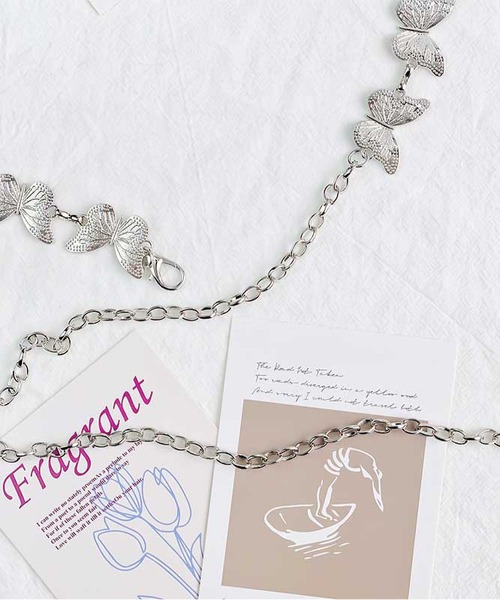 LA VORAGINE（ラ ヴォラジネ） ベルト バタフライ蝶々チェーンベルト