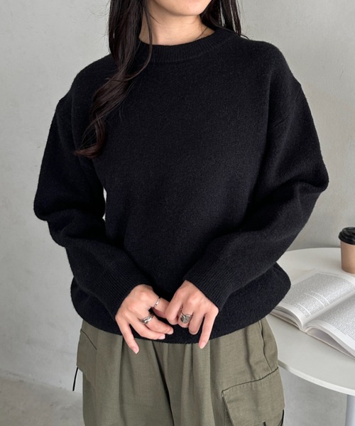 CLEA ニット セーター クルーネックニットプルオーバー レディース