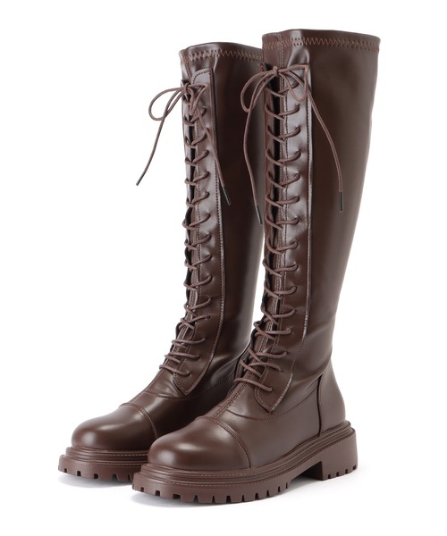 Lace Ladies（レースレディース） ブーツ 厚底 編み上げロングブーツ