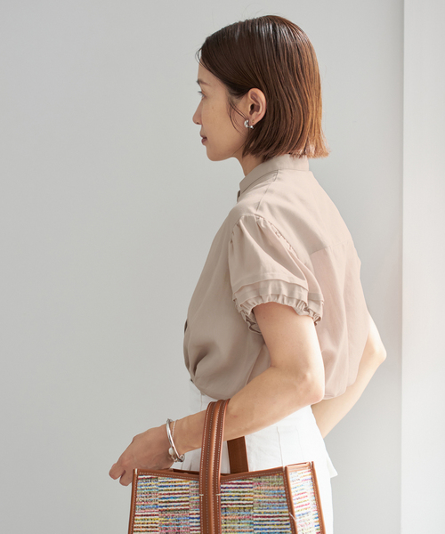 IENA（イエナ） ブラウス シャツ パフスリーブ半袖ブラウス レディース