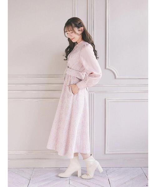 Areeam（アリーム） ワンピース ミックスツイードワンピース