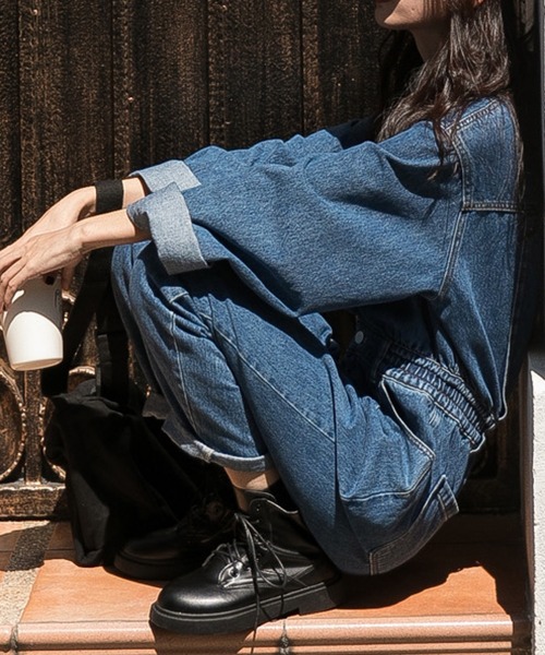 オールインワン デニムオールインワンパンツつなぎ レディース