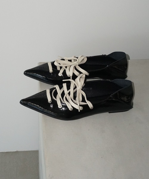 chuclla（チュクラ） パンプス 2way レースアップ ポインテッド