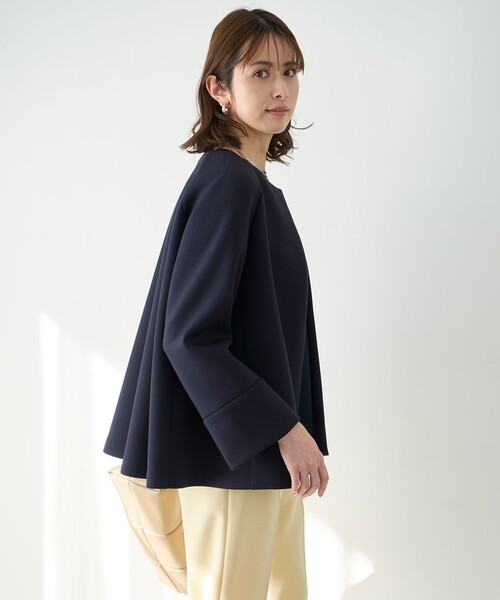 UNFILO（アンフィーロ） ノーカラーコート コート ダブルフェイス