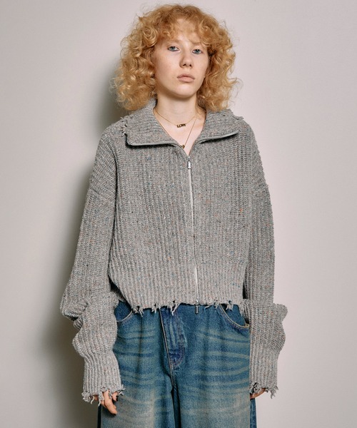 MAISON SPECIAL（メゾンスペシャル） ニット セーター 2way Front Zip