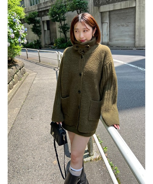 SNIDEL（スナイデル） ワンピース タートルネックミニニットワンピース