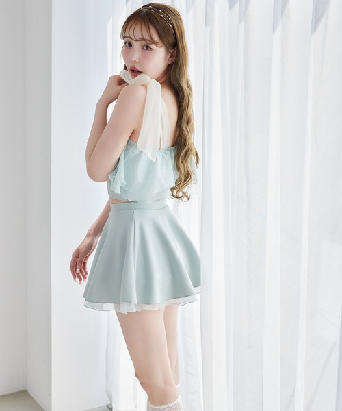 one after another NICE CLAUP 水着 swimwear/肩リボンワンショルダー