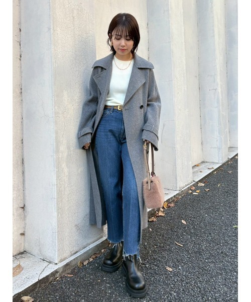 Mila Owen（ミラオーウェン） ピーコート pコート ベルト付きリバー