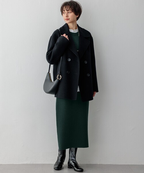 ピーコート pコート 「滝沢眞規子さん着用」MANTECOPureリバー Pコート