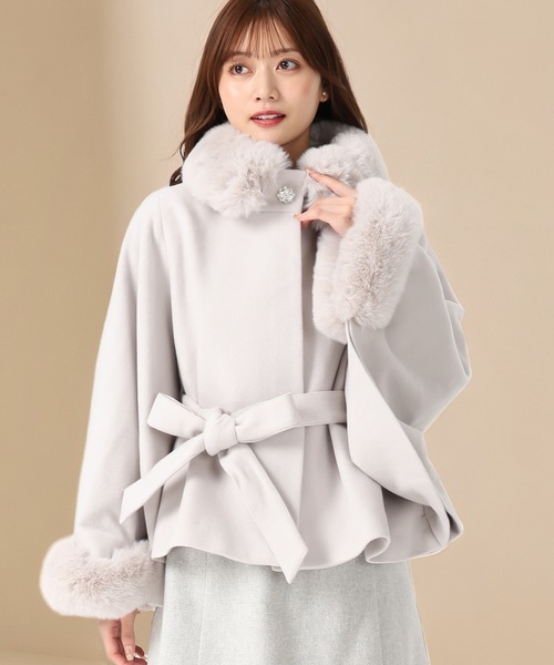 LANVIN en Bleu 「LANVIN Bleu」 ニットポンチョ 38 キャメル