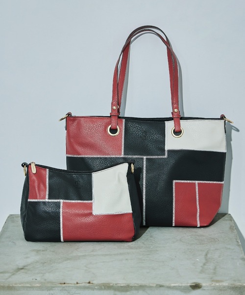 D.KELLY（ディーケリー） トートバッグ パッチワークデザイントート