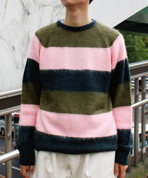 BoTT（ボット） セーター ニット Striped Mohair Knit メンズ