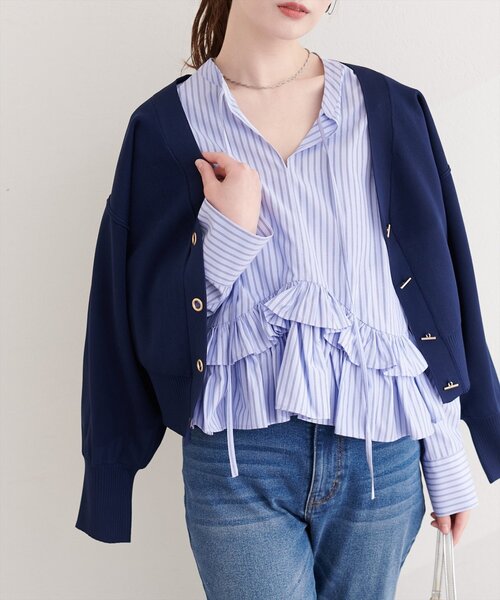 natural couture ブラウス シャツ ティアードフリルブラウス